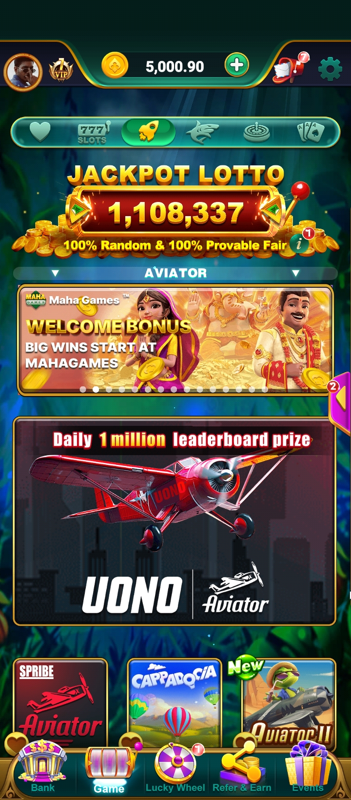 Card Games inside Maha Games